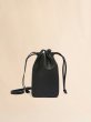 画像2: MARNI ブラック レザー製ドローストリング付きスマホホルダー、マルニメンディング入り (2)