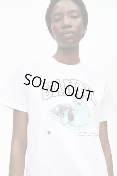 画像1: GANNI ガニー White Basic Jersey Duckie Relaxed T-shirt (1)