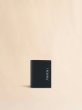 画像1: MARNI ブラック レザー製 二つ折りウォレット、マルニメンディング刺繍入り (1)