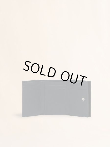 画像3: MARNI ブラック レザー製三つ折りウォレット、マルニメンディング刺繍入り (3)