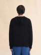 画像3: MARNI ブラック ディシェベルド調コットンフーディー、マルニシンボル刺繍入り (3)