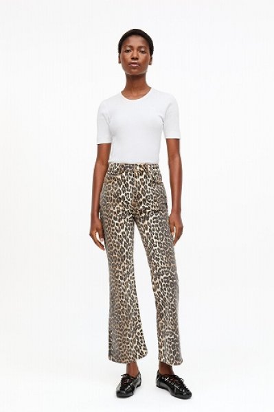 画像1: GANNI ガニー Leopard Betzy Jeans (1)