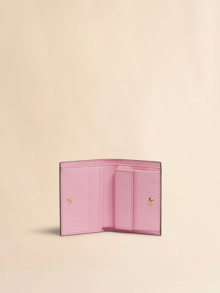 画像4: MARNI ディープグリーン 二つ折りウォレット、マルニシンボル刺繍入り (4)