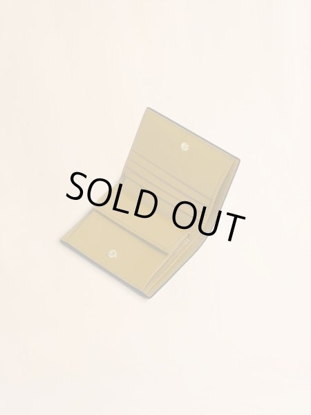 画像5: MARNI ディープグリーン ピンク マスタード サフィアーノレザー製二つ折りウォレット (5)