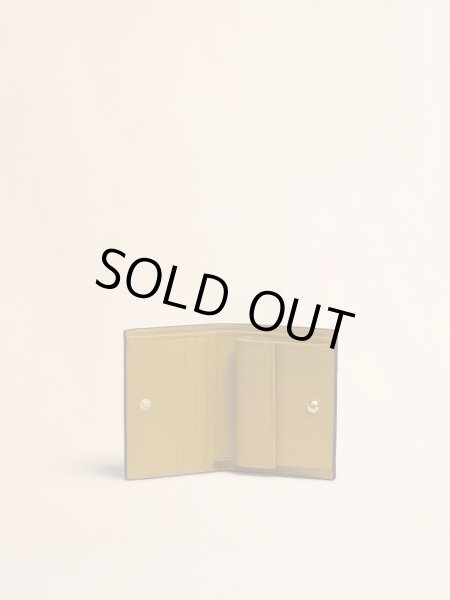 画像4: MARNI ディープグリーン ピンク マスタード サフィアーノレザー製二つ折りウォレット (4)