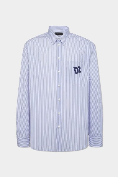 画像1: DSQUARED2 Summer Lovers Oversized Pinstripe Shirt (1)
