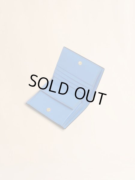 画像5: MARNI バーガンディ ディープグリーン ブルー サフィアーノレザー製二つ折りウォレット (5)