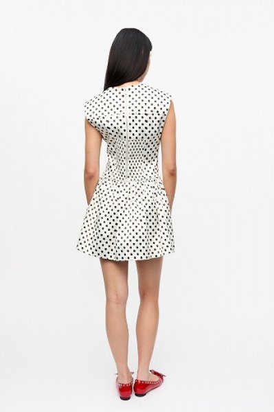 画像4: GANNI ガニー Polka-Dot Satin Corset Mini Dress (4)