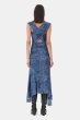 画像4: GANNI ガニー Blue Mesh Ruched Dress (4)