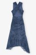画像6: GANNI ガニー Blue Mesh Ruched Dress (6)