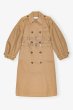 画像5: GANNI ガニー Camel Bonded Cotton Trench Coat (5)