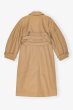 画像6: GANNI ガニー Camel Bonded Cotton Trench Coat (6)
