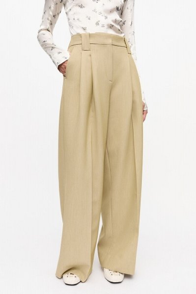 画像4: GANNI ガニー Beige Twill Suiting Mid Waist Trousers (4)