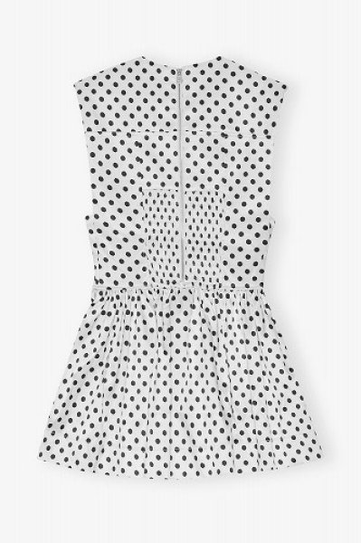 画像2: GANNI ガニー Polka-Dot Satin Corset Mini Dress (2)