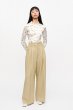 画像1: GANNI ガニー Beige Twill Suiting Mid Waist Trousers (1)