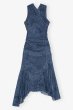 画像5: GANNI ガニー Blue Mesh Ruched Dress (5)