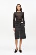 画像1: GANNI ガニー Black Heavy Twill Midi Skirt (1)
