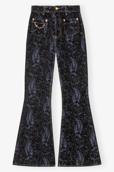 画像1: GANNI ガニー Blue Snake Goddi Jeans (1)