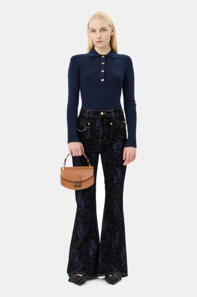 画像1: GANNI ガニー Blue Snake Goddi Jeans (1)