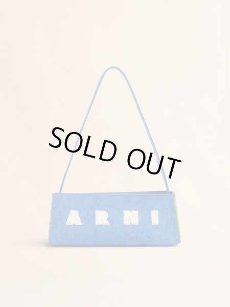 画像1: MARNI マルニ  ブルー デニム Museo バゲットバッグ (1)