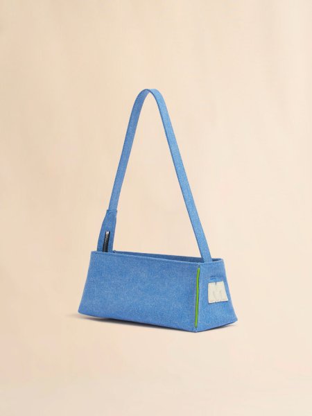 画像5: MARNI マルニ  ブルー デニム Museo バゲットバッグ (5)