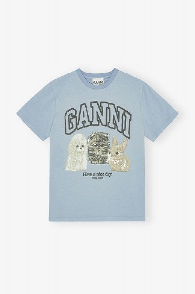 画像1: GANNI ガニー Animal Print T-shirt (1)