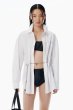 画像1: alexanderwang　メタルディテール ホワイト ボタンアップシャツ (1)