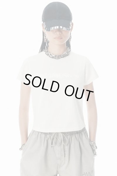画像2: alexanderwang　シュランク ディストレストロゴ tシャツ (2)