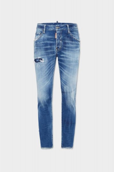 画像1: Medium Small Hole Wash Skater Jeans (1)