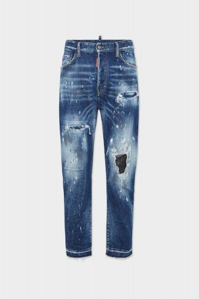 画像1: Medium Ripped Wash Bro Jeans (1)