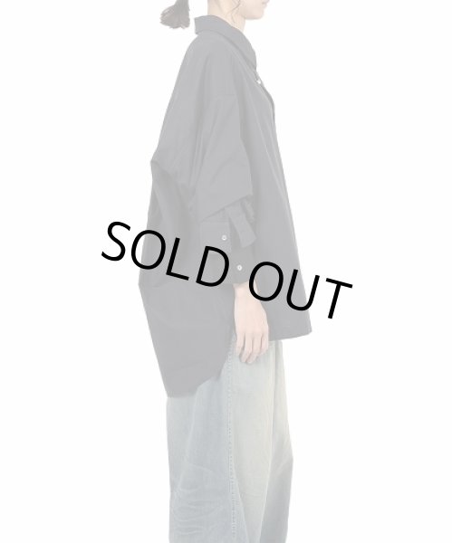 画像5: Maison MIHARA YASUHIRO Sleeve Layered Shirt Black (5)