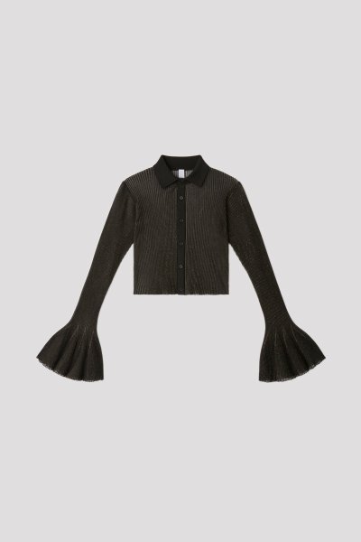 画像1: CFCL HYPHA LUCENT GLITTER SHIRT CARDIGAN (1)