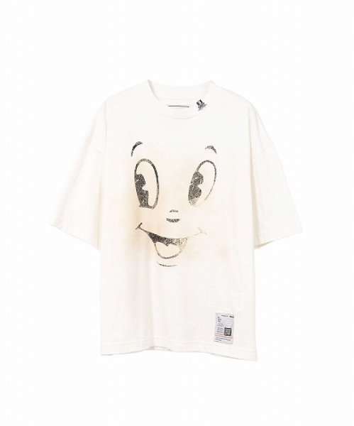 画像1: Maison MIHARA YASUHIRO Happy Face Printed Distressed T-shirt (1)