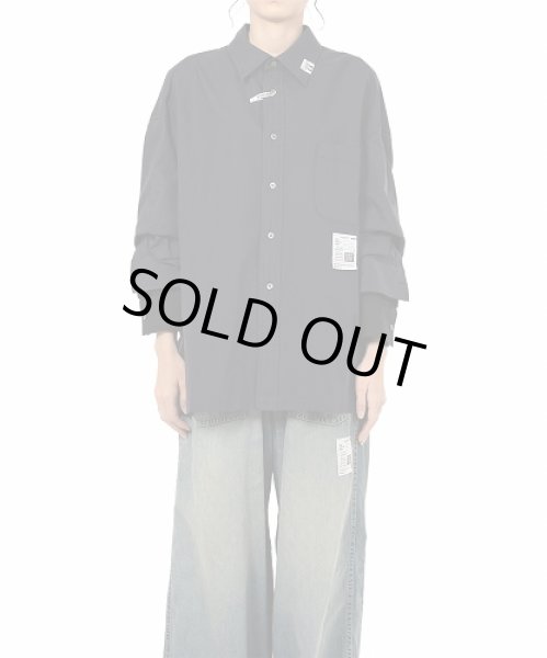 画像3: Maison MIHARA YASUHIRO Sleeve Layered Shirt Black (3)