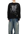 画像3: Maison MIHARA YASUHIRO Cat Printed Embellished Distressed Sweatshirt Black (3)