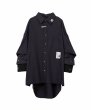 画像1: Maison MIHARA YASUHIRO Sleeve Layered Shirt Black (1)
