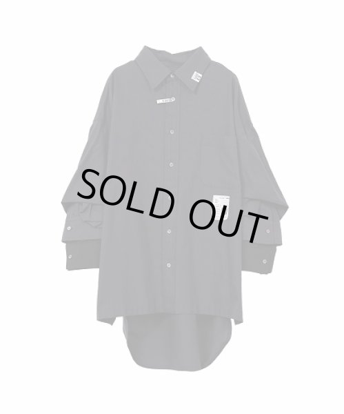 画像1: Maison MIHARA YASUHIRO Sleeve Layered Shirt Black (1)