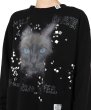 画像7: Maison MIHARA YASUHIRO Cat Printed Embellished Distressed Sweatshirt Black (7)