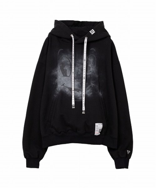 画像1: Maison MIHARA YASUHIRO Happy Face Printed Hoodie Black (1)