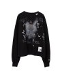 画像1: Maison MIHARA YASUHIRO Cat Printed Embellished Distressed Sweatshirt Black (1)