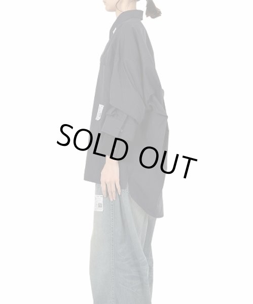 画像4: Maison MIHARA YASUHIRO Sleeve Layered Shirt Black (4)