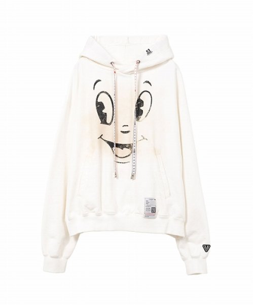 画像1: Maison MIHARA YASUHIRO Happy Face Printed Hoodie White (1)