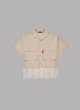 画像1: ALWAYS OUT OF STOCK　LINEN COMBINATION OPEN COLLAR SHIRT (1)