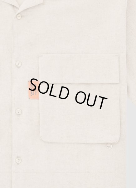 画像3: ALWAYS OUT OF STOCK　LINEN COMBINATION OPEN COLLAR SHIRT (3)