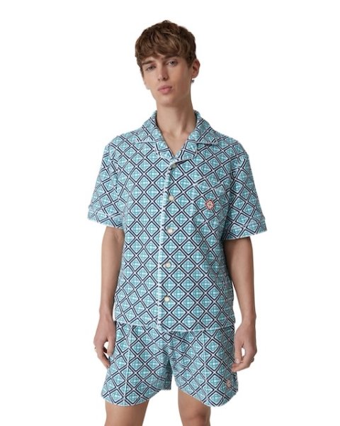 画像4: CASABLANCA　Monogram Short-Sleeve Towelling Shirt (4)
