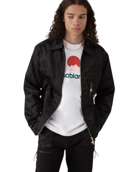 画像4: CASABLANCA　Nylon Mountain Short-Sleeve Camo Zip Shirt (4)