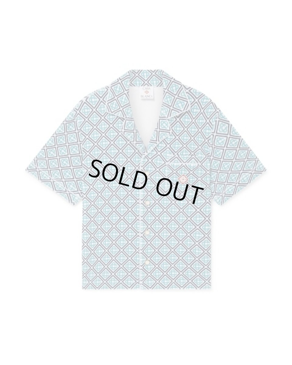 画像1: CASABLANCA　Monogram Short-Sleeve Towelling Shirt (1)
