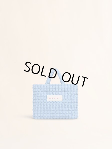 画像1: MARNI マルニ ブルー  Puff スモールトートバッグ (1)