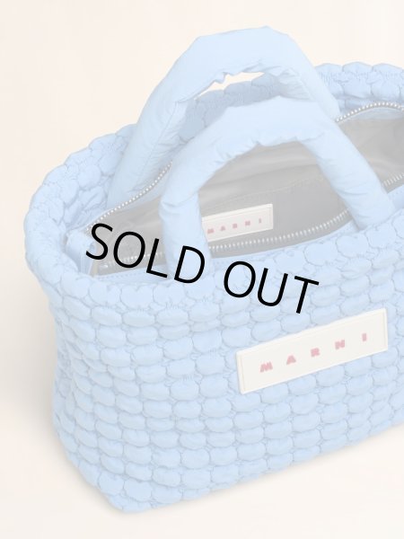 画像3: MARNI マルニ ブルー  Puff スモールトートバッグ (3)