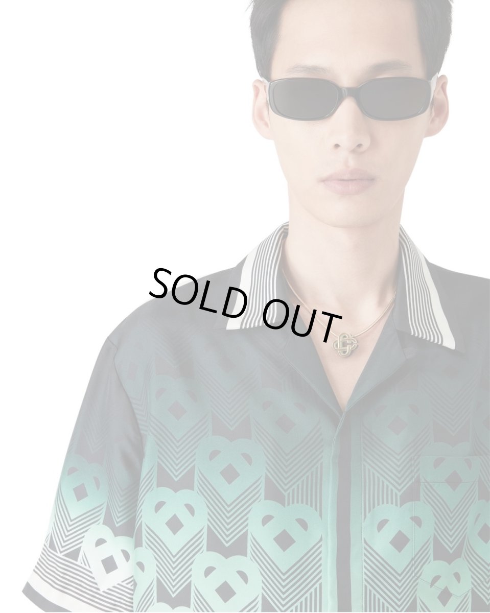 画像4: CASABLANCA Gradient Monogram Short-Sleeve Silk Shirt (4)